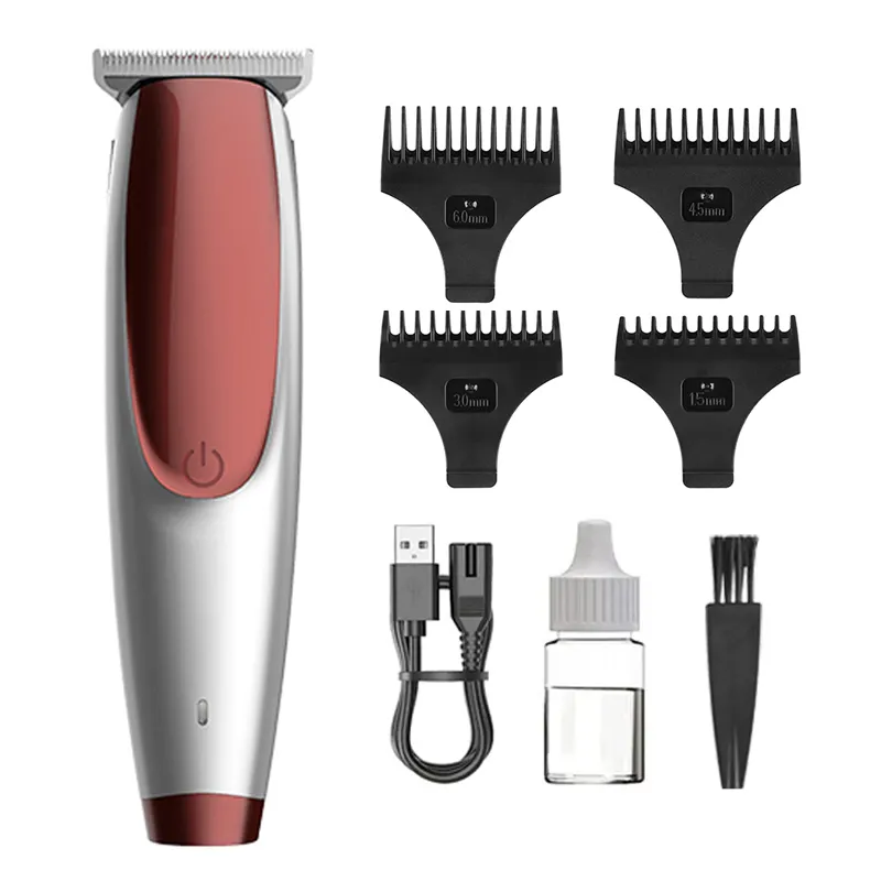 Nuovo Design professionale elettrico barba e capelli per barbiere tagliacapelli macchina per tagliare i capelli per gli uomini Usb in acciaio inox ABS