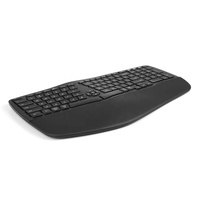 Keyboard terpisah ergonomis, mengetik alami Bluetooth dan USB 2.4G, sandaran pergelangan tangan Keyboard nirkabel kompatibel dengan Windows/Mac
