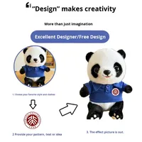 Peluche Panda Mignonne, Poupée Personnalisée Chengdu, Cadeau d'Entreprise, Coton PP, 31cm-50cm, Logo