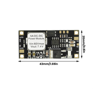 Modul Step-down DC-DC DC 7.5V-60V ke 5V/6V/7.4V/8.4V/9V/12V/24V Modul Catu Daya Step-down DC 5A