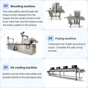Machine de fabrication entièrement automatique de burgers, galettes de poulet et de bœuf surgelées, nuggets, et de tourtes à la viande pakistanaises et somaliennes - Product Image 4
