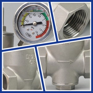 Vanne de réduction de pression à piston Jinyuan DN25 16 CF8 avec manomètre pour alimentation en eau - Product Image 4