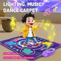 Interaktive Musik-Tanz-Aktivitätsmatte, Musikalischer Spielteppich, Tragbare Elektronische LED-Lichtdecke, Kreuzungsspiel