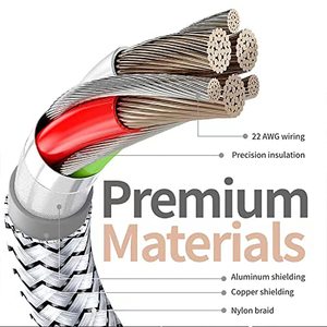 Nylon Bện 2.4A-3A Nhanh Chóng Sạc USB Để IOS Cáp 2M Chiều Dài Loại-C Cho iPhone 14/14 Pro Với Chức Năng Máy Ảnh - Product Image 4