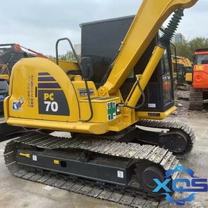 Mini-excavatrice Komatsu PC70 d'occasion, 7 tonnes, excavatrice sur chenilles, marque japonaise, excavatrices d'occasion d'origine, moteur Kubota, brise-roche. - Product Image 4