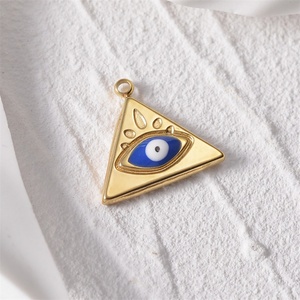 Dijes al por Mayor para la Fabricación de Joyas, Dijes de Ojo Esmaltados en Acero Inoxidable y Oro Personalizados - Product Image 2