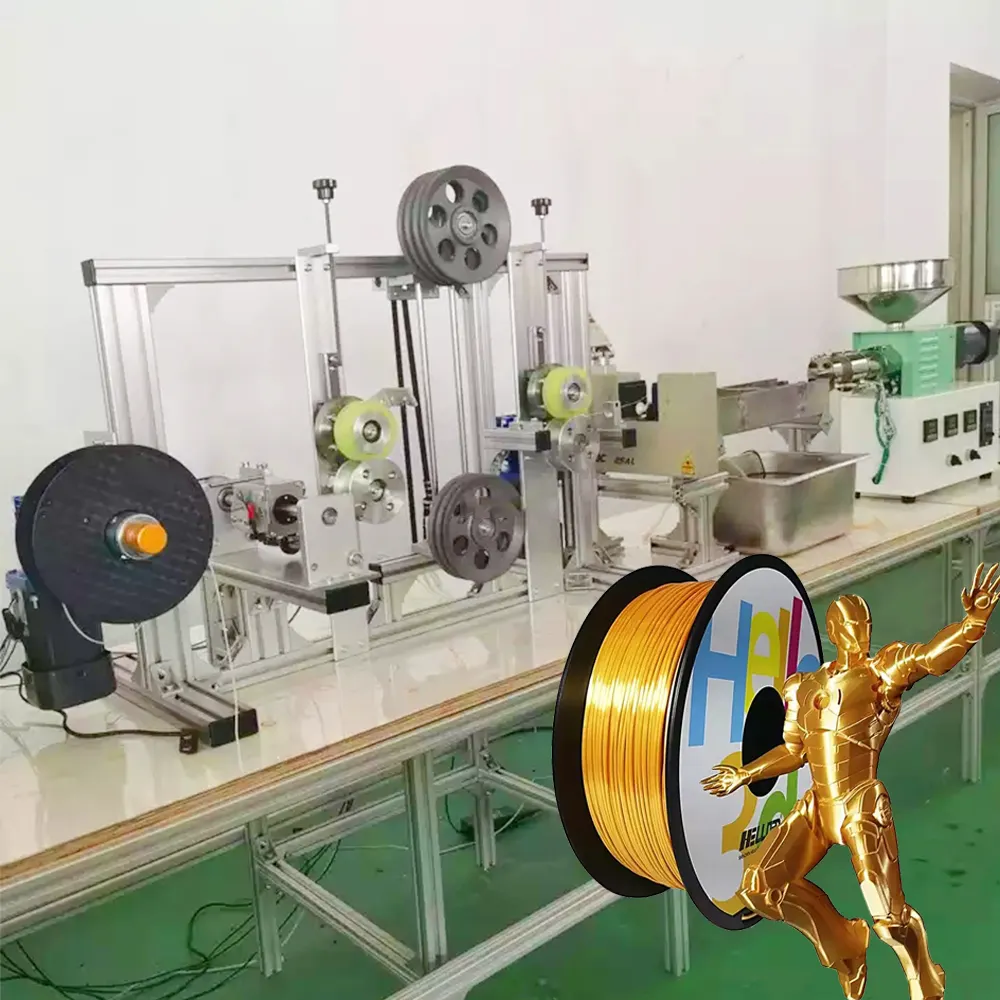 Ligne de production de filament 3d de bureau, mini machine d'extrusion de filament d'imprimante 3D de laboratoire