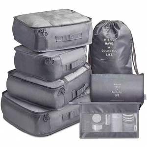 Ensemble de 7 cubes de rangement pliables en polyester pour bagages - Product Image 2