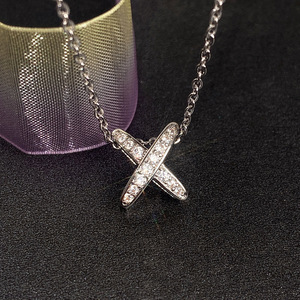 Collana con Ciondolo a Forma di Lettera X per Donne, Stile Europeo e Americano, Catena per Clavicola in Stile Forestale - Product Image 2