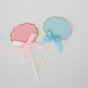 Cake Toppers Paper Round Die Cutting Handmade Birthday Decorations - Product Image 1