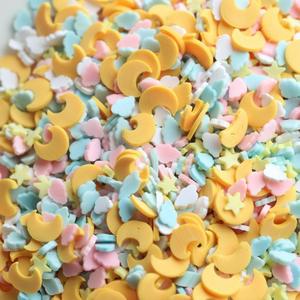 CHENXI 1KG di <span class=keywords><strong>argilla</strong></span> <span class=keywords><strong>polimerica</strong></span> artigianale fai da te spruzza 5mm colori solidi bianco blu rosa nuvola stella Mix modello unico - Product Image 2
