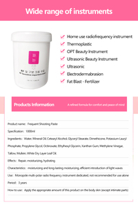 Gel conducteur professionnel pour appareils de <span class=keywords><strong>radiofréquence</strong></span> et équipements de beauté, crème blanche pour application thérapeutique en salon - Product Image 3