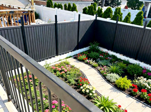 Clôture et portail en WPC imperméables et résistants à l'humidité pour jardin de villa, entretien réduit, clôture co-extrudée - Product Image 2