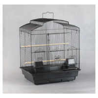 Cage à oiseaux de haute qualité, écologique, à motif uni, pour animaux de compagnie, avec fermeture coulissante horizontale, construction en fer, plateau en plastique, pour intérieur