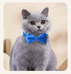 <span class=keywords><strong>Collar</strong></span> Ajustable para Mascotas con Lazo y Campana para Gatos y Perros Pequeños, Bonito y Suave, con Hebilla de Seguridad Desmontable, Venta al por Mayor Personalizada OEM - Product Image 3