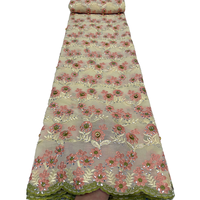 Tissu de dentelle africaine NI.AI 2026, tissu de dentelle nigériane de haute qualité, tissu de dentelle brodé pour mariage avec pierres