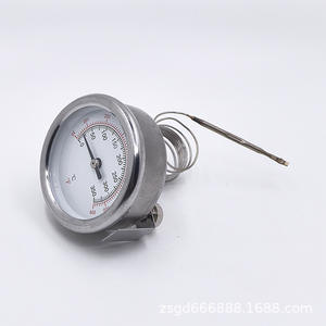 Termómetro Capilar 0-350 Grados Celsius, Carcasa de Aluminio, Cuerpo de Acero, Protección Contra Sobrecalentamiento, Medidor de Panel - Product Image 1