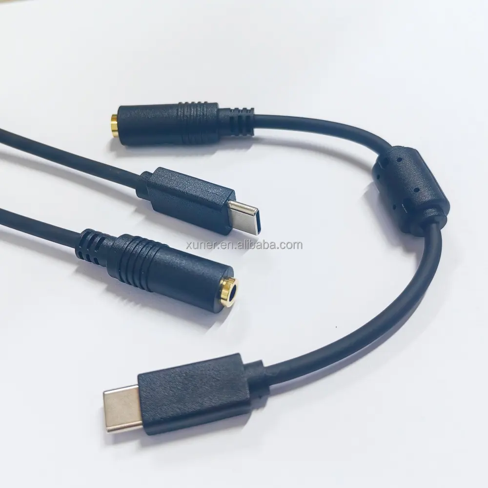 Type-c To Dc3.5 Female Audio And Video Cable For IPhone And Android