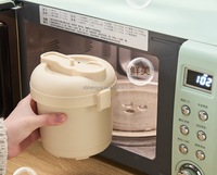 Cuisine de qualité alimentaire PP micro-ondes boîte à déjeuner vapeur sans BPA faible teneur en sucre cuiseur à riz boîte à riz contrôle du sucre cuiseur à riz