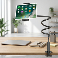 Vente chaude PP Matériel Flexible Bras Titulaire Paresseux Téléphone Montage Réglable Bureau Clip Stand Col De Cygne Lit Support Téléphone Titulaire