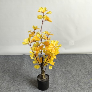 Chine Artificielle Argent <span class=keywords><strong>Ginkgo</strong></span> <span class=keywords><strong>Biloba</strong></span> <span class=keywords><strong>Feuille</strong></span> Fleurs Arbres Décoratifs En Plastique - Product Image 3