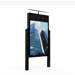 Caja de luz LED para exteriores duradera de 180x120cm, independiente, impermeable, señales de doble cara, sistema estático, acero de vidrio templado de baja fabricación - Product Image 1