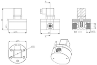 DIJIANG OEM Débitmètre à engrenages ovales en aluminium DN15 avec sortie impulsionnelle pour eau, huile, carburant, diesel, plage de débit 30-1200L/H