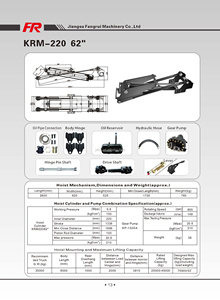 Cilindro Hidráulico Pequeno de Aço Inoxidável para Caminhão Basculante KRM100 Farm Kosmek - Product Image 4