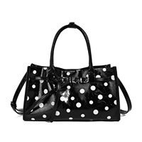 Sac fourre-tout à pois en PU tendance pour femme - Style chic européen-américain avec fermeture magnétique et design de luxe léger