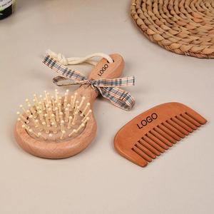 Bằng Gỗ Tự Nhiên Dê Lông Bàn Chải Và Cái Nôi Cap Lược Đặt Bé Chải Chuốt Kit Cho Trẻ Mới Biết Đi Bé Trai Và Cô Gái - Product Image 2