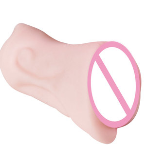 Netphi Masturbator dewasa 2-in-1 bertekstur realistis Vagina mulut & Anus ketat bahan TPE seperti hidup untuk penggunaan Pria - Product Image 2