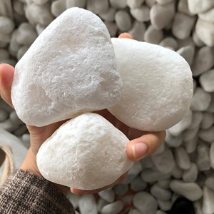 Pebble Landscaping Snow White Pebble Gravel Driveway Decoration <b>Paving</b> Outdoor Tumbled Round Pebble <b>Stone</b> - Product Image 2