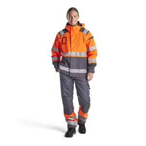BLAKLADER - 498719875396L Chaqueta de concha de alta visibilidad Naranja/Gris medio-EAN 7330509745168 ROPA DE TRABAJO DE LA HI-VIS - Product Image 3