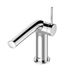 Grifo Mezclador para Lavabo R+F MyStar EH con Caño de 120 mm y Desagüe, Acabado Negro Mate para Baño Moderno - Product Image 1