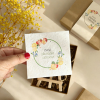 Calendrier de bureau plantable en papier grainé écologique avec support