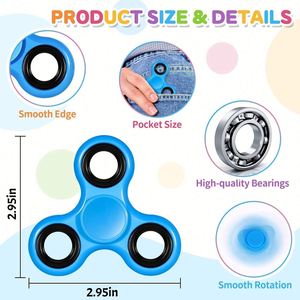 Giroscopio de Plástico Personalizado con Logotipo, Antiestrés, para Niños y Adultos, Juguete Sensorial para Aliviar la Ansiedad, para Autismo, Cumpleaños - Product Image 2