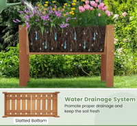 Boîte de jardinière surélevée en bois à 2 niveaux bricolage-jardinière de jardin et de balcon intérieure/extérieure écologique pour la plantation