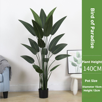 Planta Artificial de Palma del Viajero, Bonsái Nórdico Grande, Decorativa, Palma Areca, para Interiores, Sala de Estar, Vegetación Artificial de Plástico