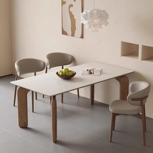 Tavolo da Pranzo in Bambù Stile Nordico, Moderno <span class=keywords><strong>e</strong></span> Semplice, Colore Noce, Rettangolare, per Piccoli Appartamenti, Uso Domestico, Piano in Pietra, Prodotto in Cina - Product Image 3