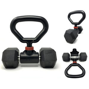 Convertitore da manubrio a kettlebell per palestra domestica, maniglia per kettlebell con pesi regolabili per sollevamento pesi - Product Image 1