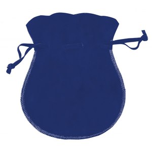 Bolsa de Joyería de Terciopelo Doble Azul en Forma de Ánfora, con Cordón, Reciclable, para Collares, Relojes, Gafas, Vino y Piedras Preciosas - Product Image 1