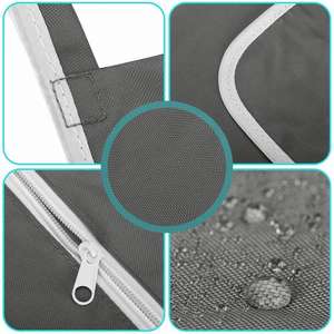 Panier à linge suspendu extra large avec 2 crochets en acier inoxydable, gain de place, à suspendre sur la porte ou au mur - Product Image 6