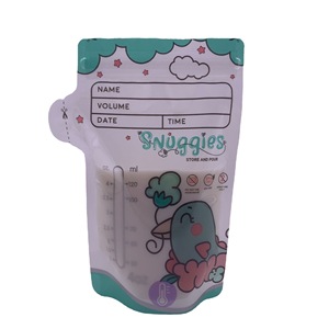 2021 Transparent Breast Milk Storage Bag Stand Up Breastmilk Pre-sterilized Safely Self Sealing Bag Zip Lock Sealed Plastic bag