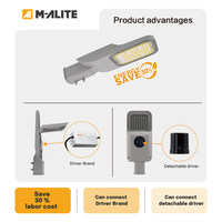 Lámpara de Calle LED de 150W con Alimentación CA, Chip SMD, Carcasa de Aleación de Aluminio Anticorrosión y ABS, Clasificación IP66, Sensor de Movimiento, 6000 Lúmenes, 70