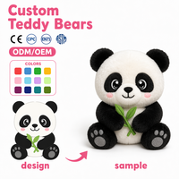 Peluche Panda Personnalisée en Gros, Animal en Peluche Doux avec Bambou, OEM ODM, Ours Panda Kawaii, Cadeau d'Anniversaire Anti-Stress pour Enfants