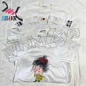 ผู้จัดจำหน่ายเสื้อผ้ามือสองฤดูร้อน ขายส่ง อินโดนีเซีย มาเลเซีย เสื้อยืดแขนสั้นผ้าฝ้ายคุณภาพสูงสำหรับผู้หญิง - Product Image 5