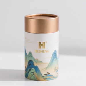 Tubo <span class=keywords><strong>de</strong></span> Papel <span class=keywords><strong>de</strong></span> Lujo Personalizable <span class=keywords><strong>de</strong></span> Tres Piezas para Te Cajas Redondas con Logotipo en Hot Stamping y Tamano Personalizado - Product Image 3