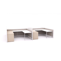 Cloison de bureau modulaire en aluminium réglable avec tiroirs de rangement, écologique