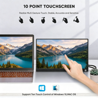 Moniteur portable OLED 13,3 pouces 10 bits 100% DCI-P3 HDR400 True Black USB C pour la retouche photo