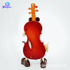 Boîte à musique en plastique avec design de violoncelle, décoration de bureau rotative, cadeau pour étudiants et amis - Product Image 5